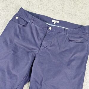Peter Millar Pants Mens 40x32 Blue Chino Performance Polyester Golf Casual